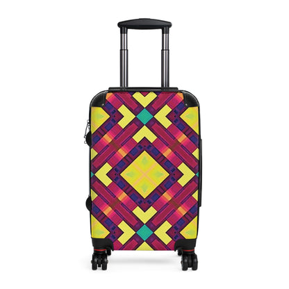 Colorful Geometric Carry-On Suitcase — Vibrant Kaleidoscope Travel Luggage