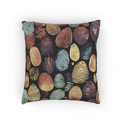 Abstract Pebble Tapestry Woven Pillow | Multicolor Stone Pattern Throw Cushion