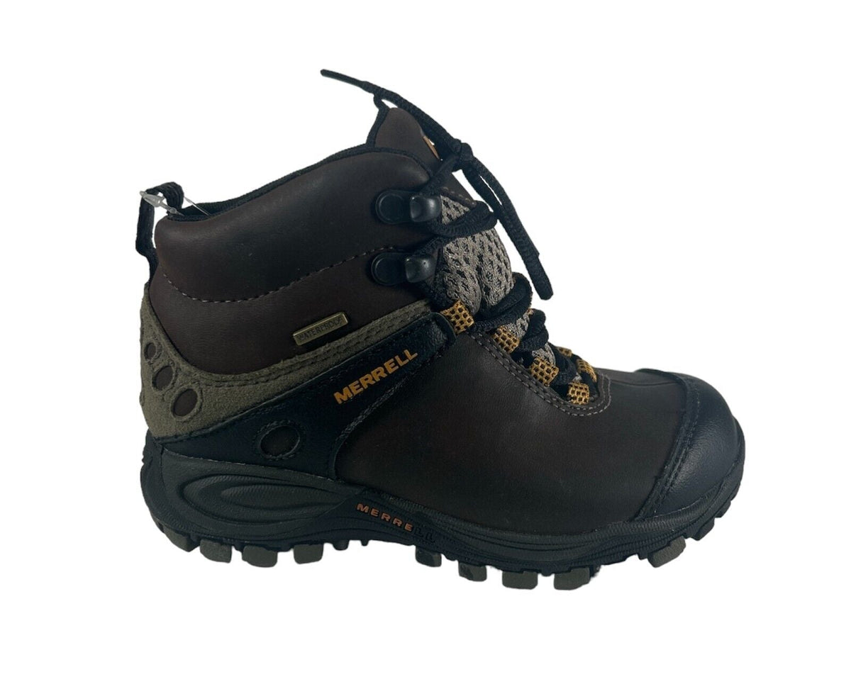 Merrell Chameleon LTR Mid Clay Brown Kids Hiking Shoes, Size Kids 10 US