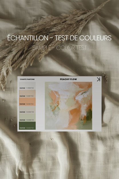 PEACHY FLOW, Oeuvre sur toile étirée