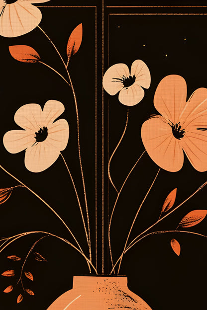 NUIT EN FLEURS, CADRE VINTAGE BRONZE