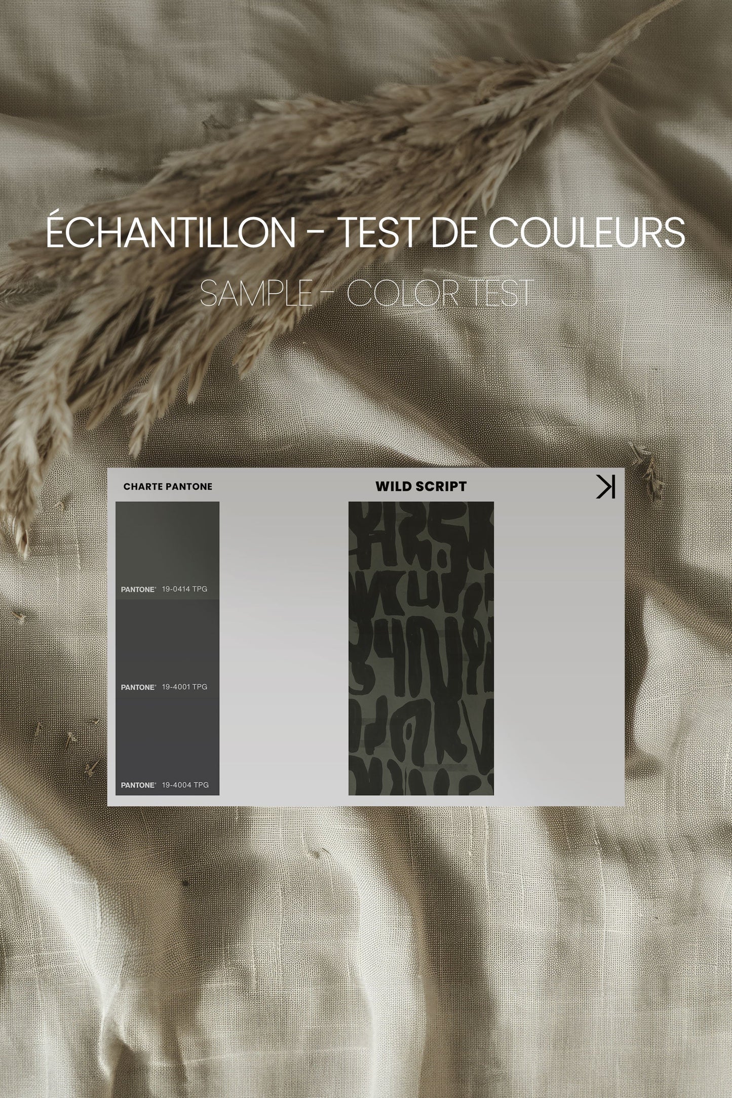 WILD SCRIPT, Oeuvre sur toile étirée