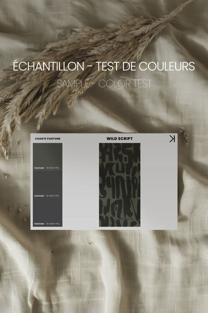 WILD SCRIPT, Oeuvre sur toile étirée