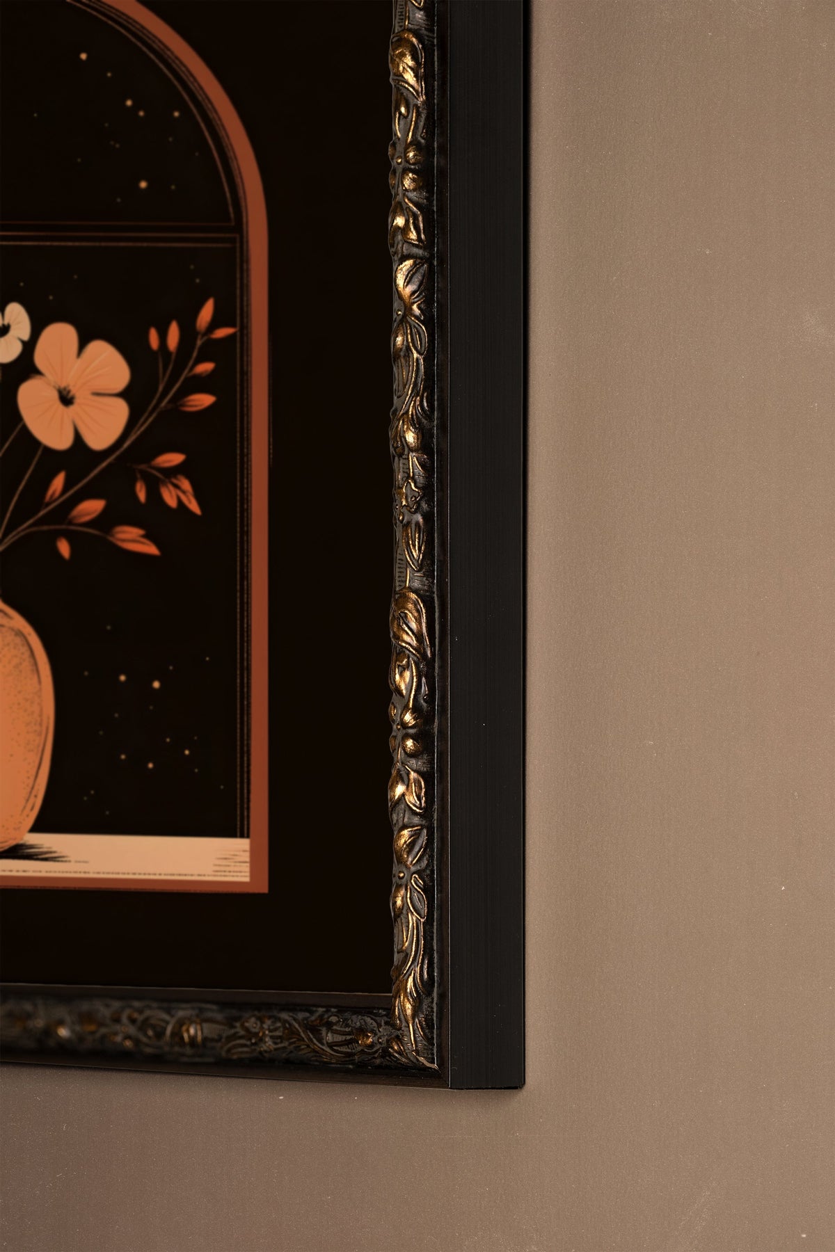 NUIT EN FLEURS, CADRE VINTAGE BRONZE