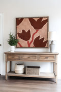 TERRE EN FLEURS, Oeuvre sur toile étirée