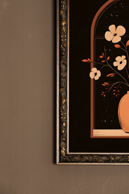 NUIT EN FLEURS, CADRE VINTAGE BRONZE