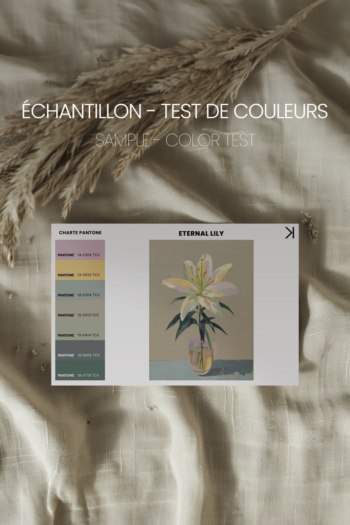 ETERNAL LILY, Oeuvre sur toile étirée