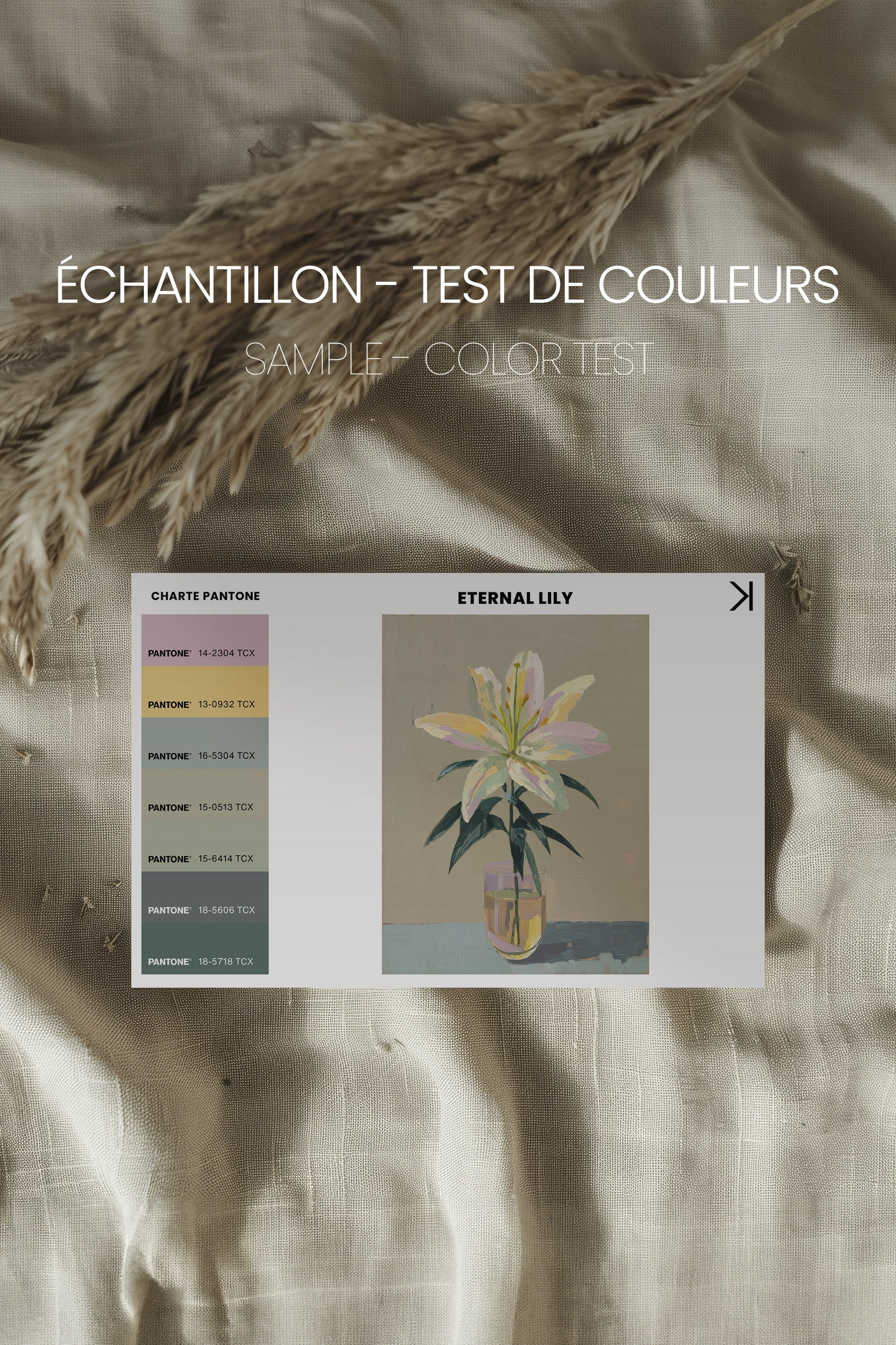 ETERNAL LILY, Oeuvre sur toile étirée