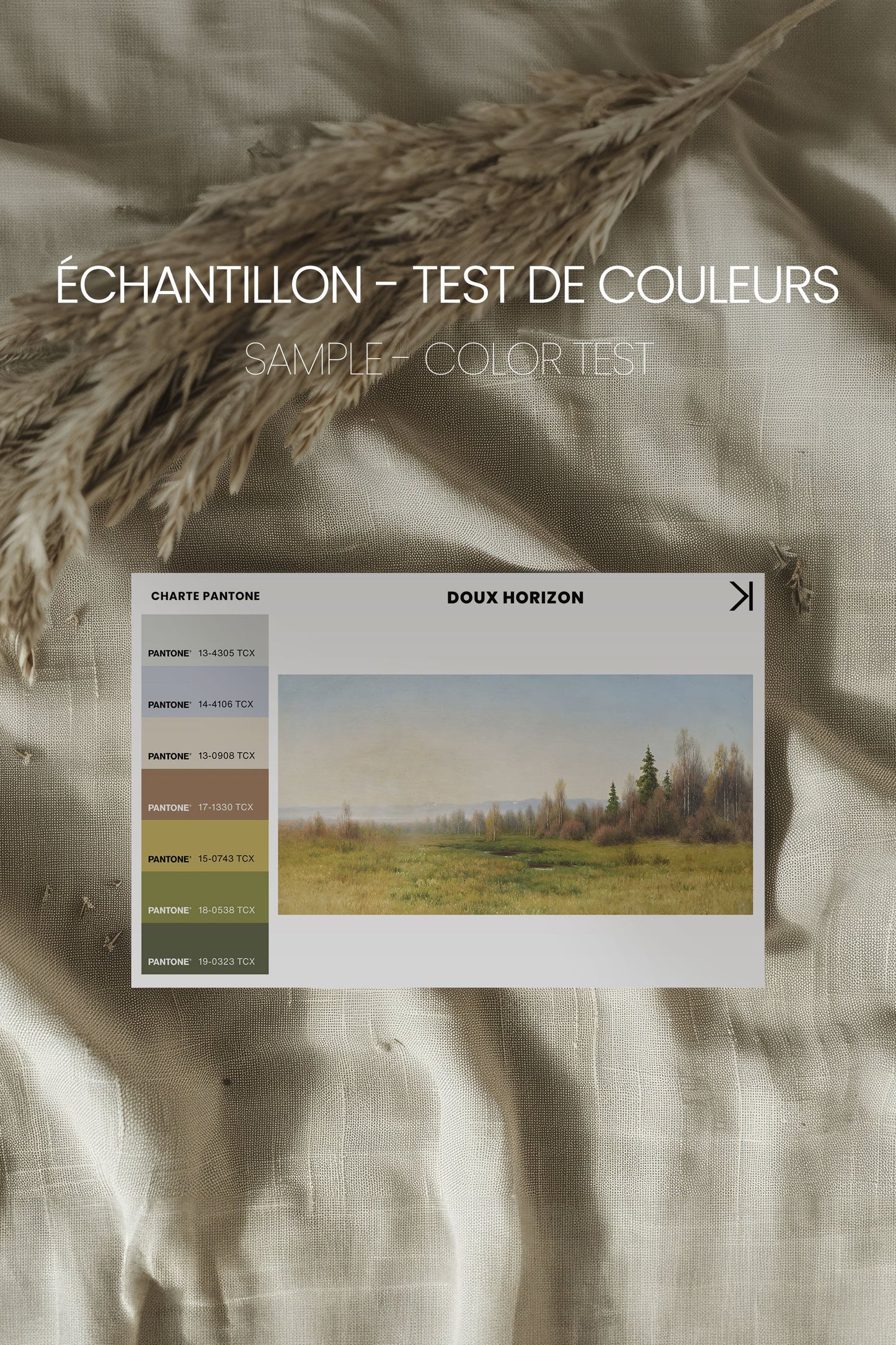 DOUX HORIZON, Oeuvre sur toile étirée