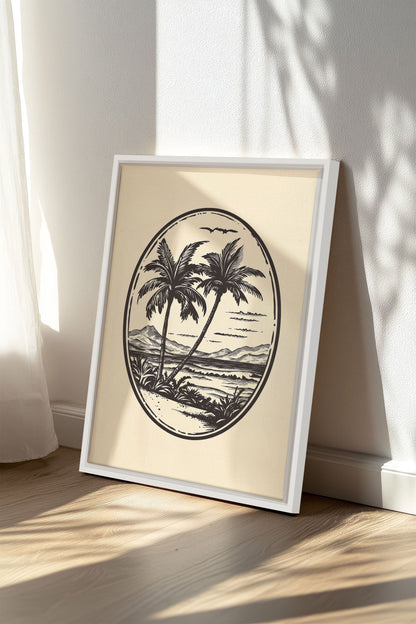 ISLAND ESCAPE, Oeuvre sur toile étirée