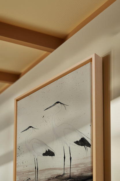 DANSE DES PLUMES, Oeuvre sur toile étirée