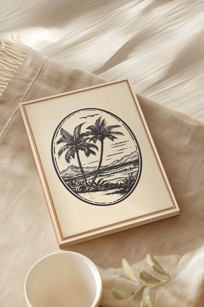 ISLAND ESCAPE, Oeuvre sur toile étirée