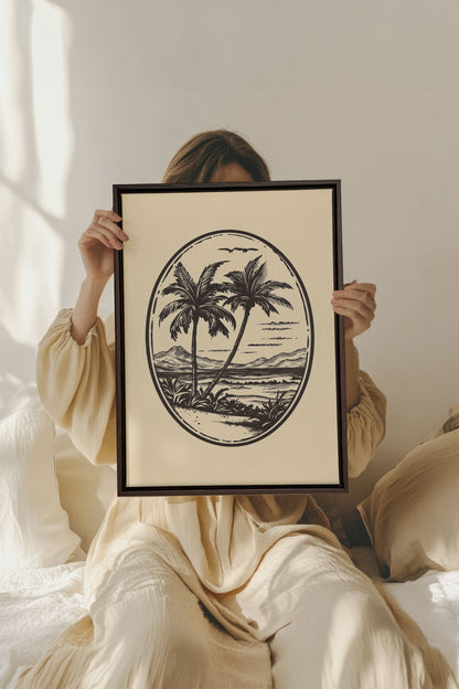 ISLAND ESCAPE, Oeuvre sur toile étirée