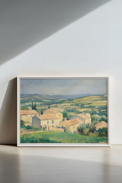 VILLAGE IN BLOOM, Oeuvre sur toile étirée