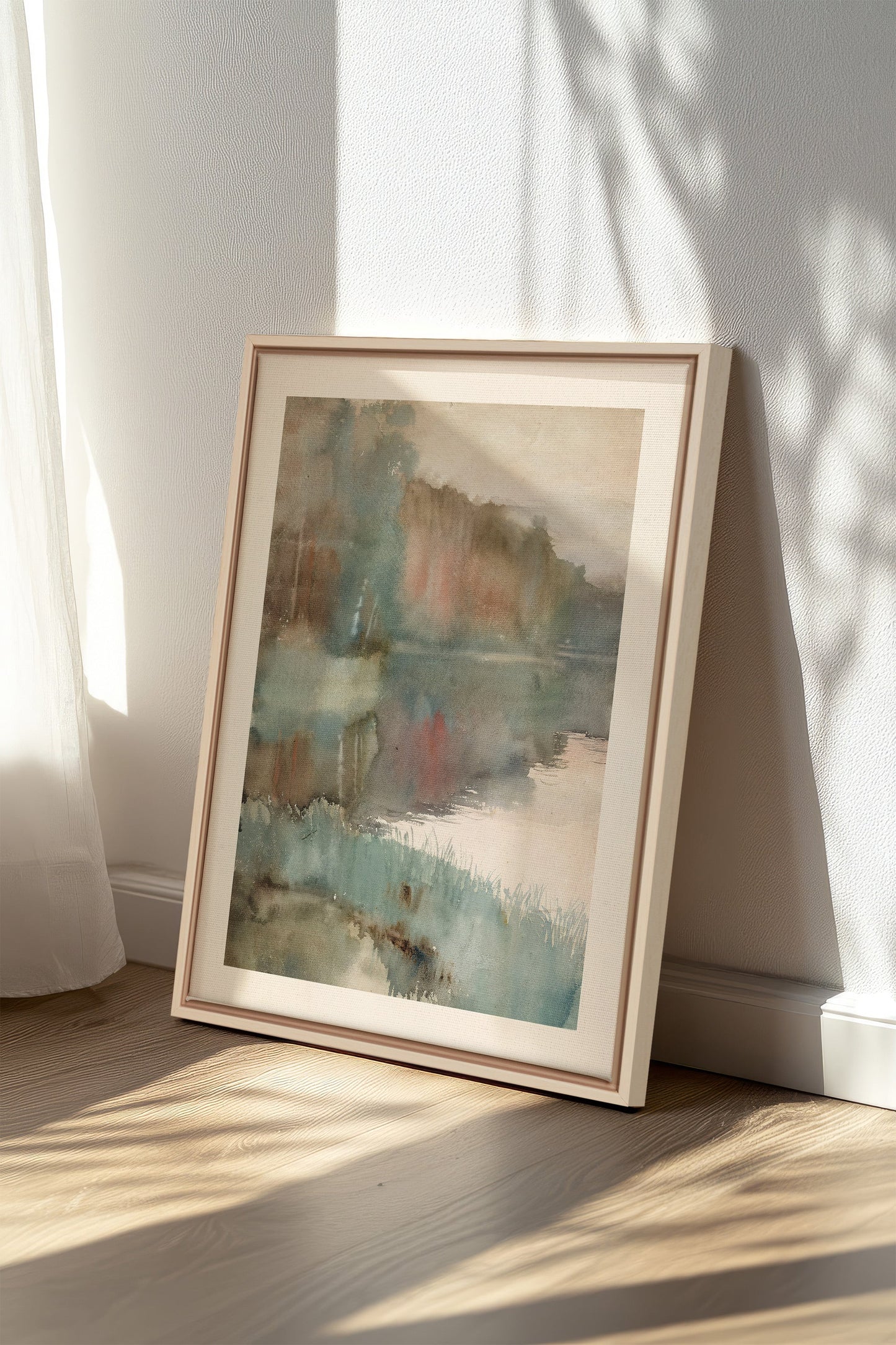 ÉCHO DU LAC, Oeuvre sur toile étirée
