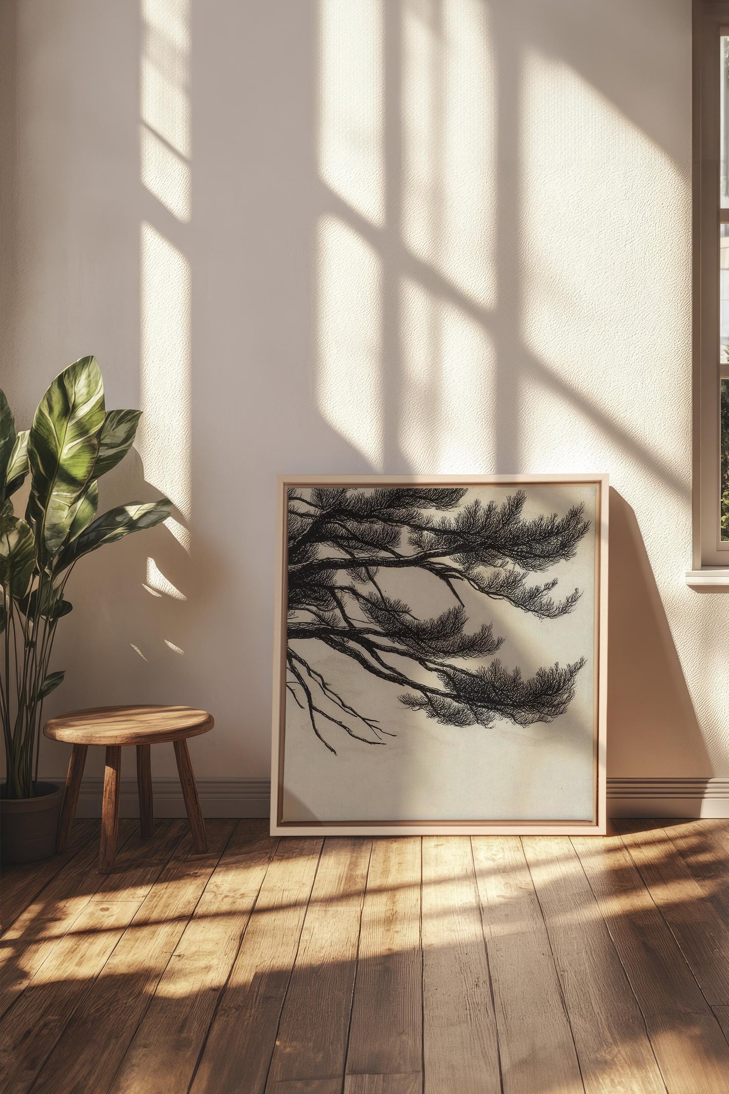 WINDSWEPT PINES, Oeuvre sur toile étirée