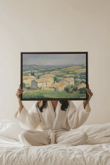 VILLAGE IN BLOOM, Oeuvre sur toile étirée