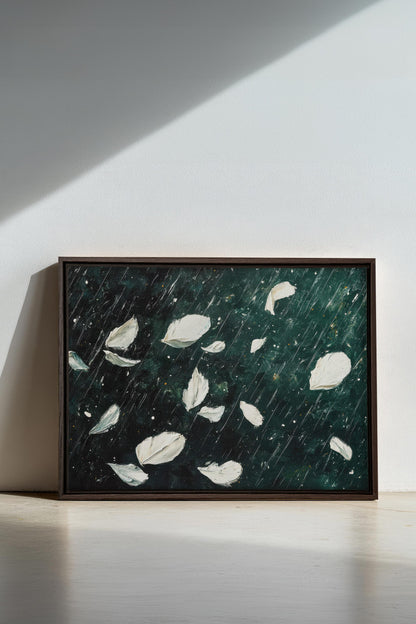 PETALS IN THE NIGHT, Oeuvre sur toile étirée