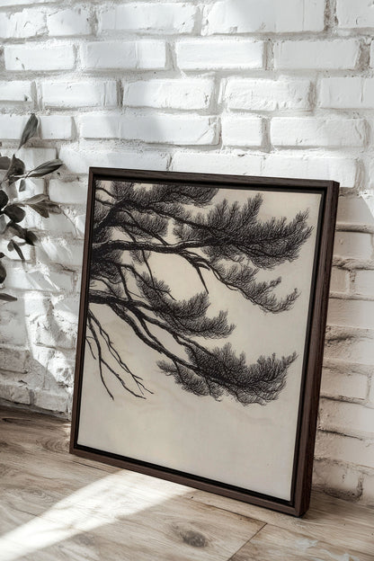 WINDSWEPT PINES, Oeuvre sur toile étirée