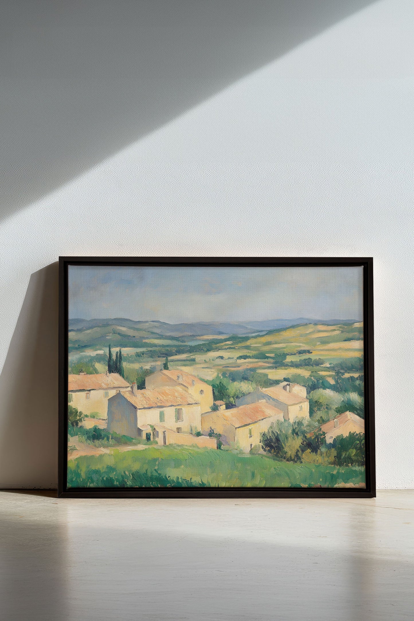 VILLAGE IN BLOOM, Oeuvre sur toile étirée