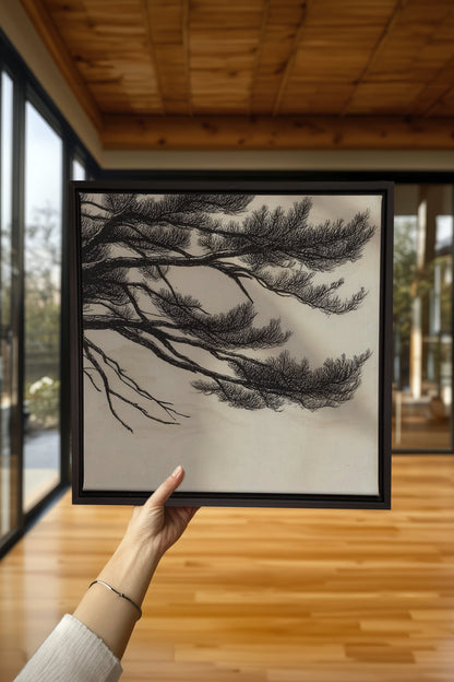 WINDSWEPT PINES, Oeuvre sur toile étirée
