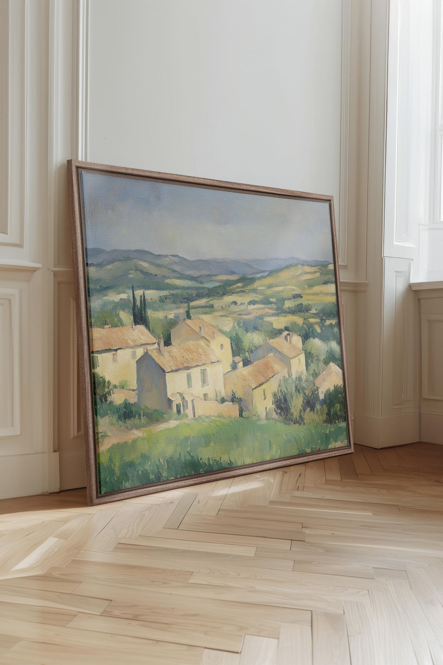 VILLAGE IN BLOOM, Oeuvre sur toile étirée