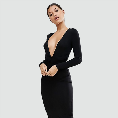 Deep V Dress