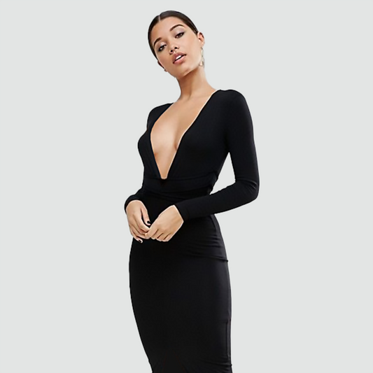 Deep V Dress