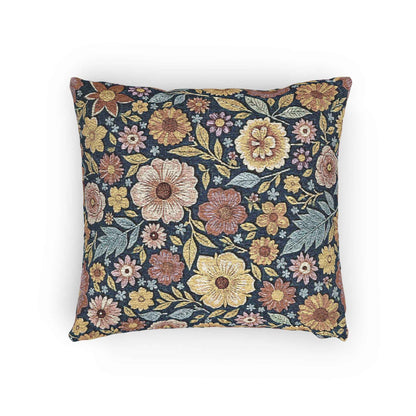 Vintage Floral Tapestry Woven Pillow | Floral Throw Pillow