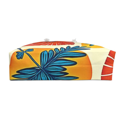 Tropical Floral Print Weekender Bag | Citrus Palm Beach Tote | Large Tote Bag | everyday mom bag | mom baby essentials bag