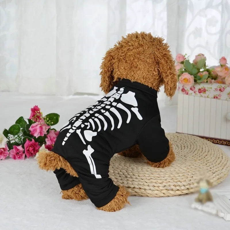 Skeleton Dog Onesie | Halloween Pet Pajamas