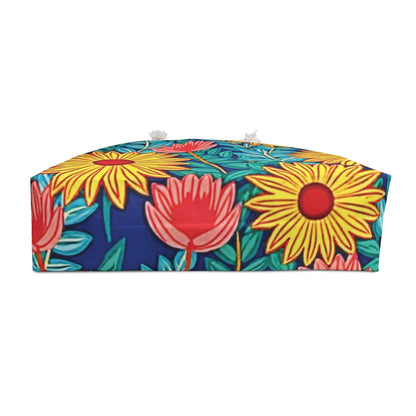 Sunflower Floral Weekender Bag | Bright Botanical Tote | Large Tote Bag | everyday mom bag | mom on the go bag