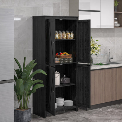 72" Freestanding Storage Cabinet, Kitchen Pantry Cabinet with Doors and Shelves for Dining Room, Natural