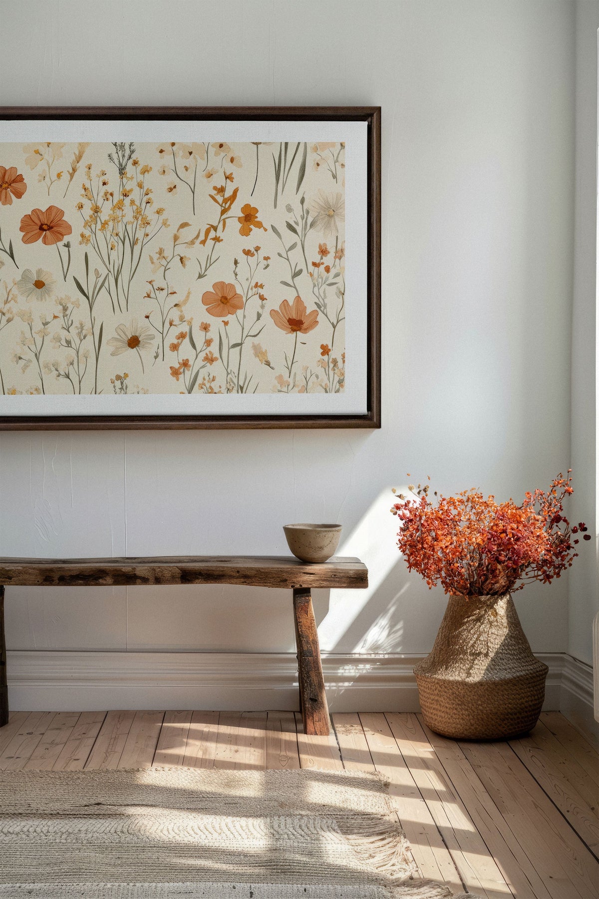 AUTUMN GARDEN, Oeuvre sur toile étirée
