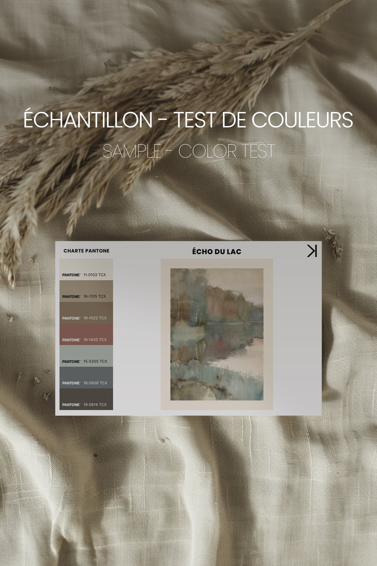 ÉCHO DU LAC, Oeuvre sur toile étirée
