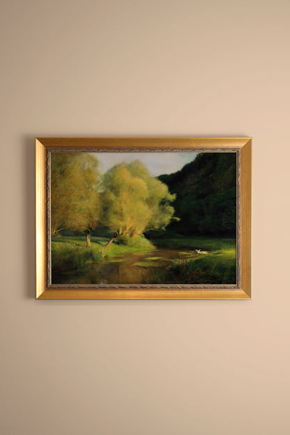 DOUCEUR DU SOIR, CADRE VINTAGE OR
