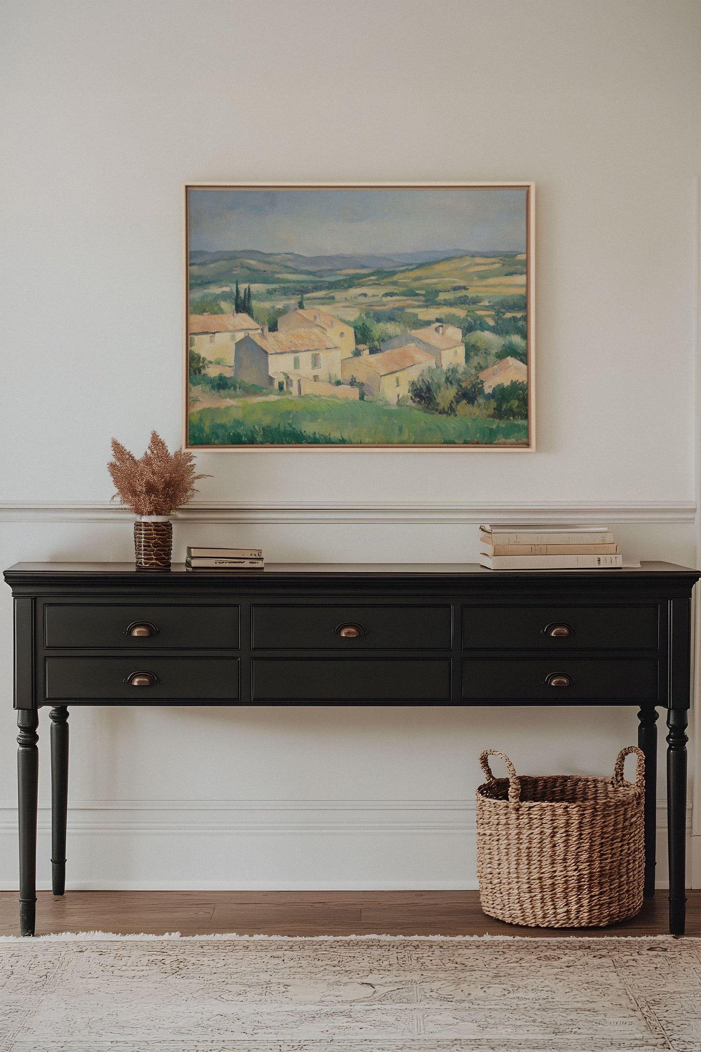 VILLAGE IN BLOOM, Oeuvre sur toile étirée