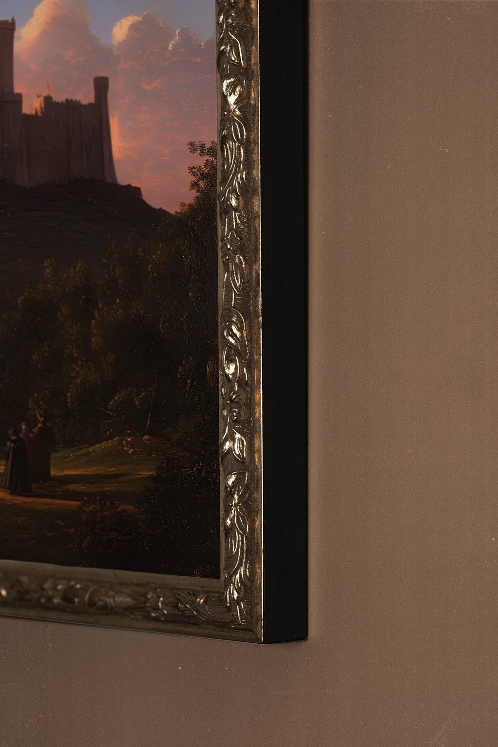 PAYSAGE D'ÉPOPÉE, CADRE VINTAGE ARGENT