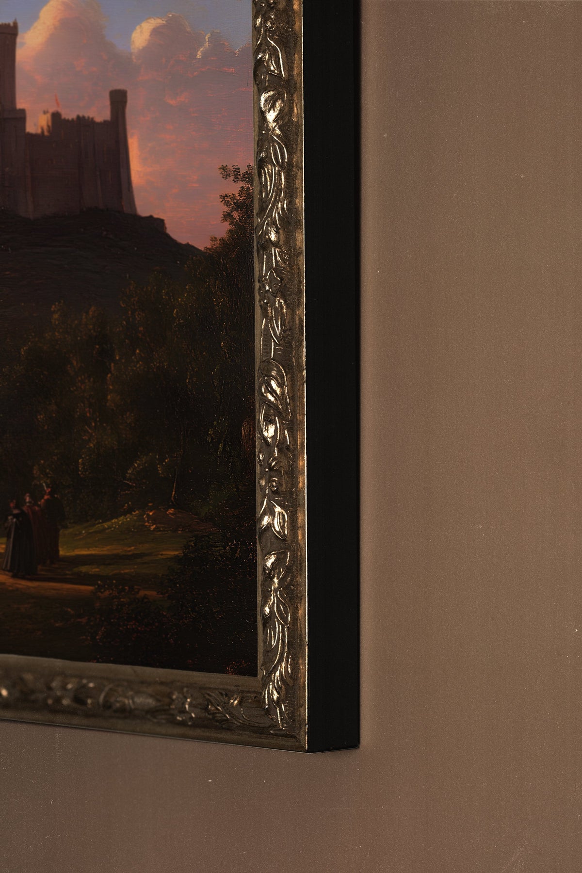 PAYSAGE D'ÉPOPÉE, CADRE VINTAGE ARGENT