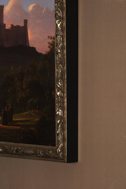 PAYSAGE D'ÉPOPÉE, CADRE VINTAGE ARGENT