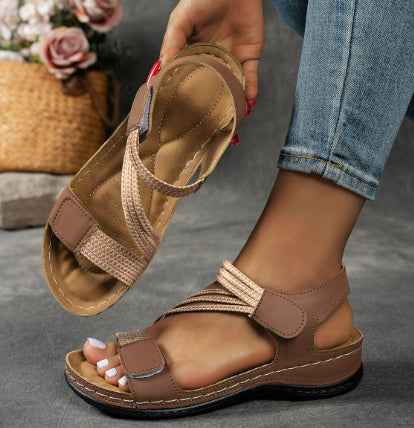 Women's Cloth Platform Beach Sandals