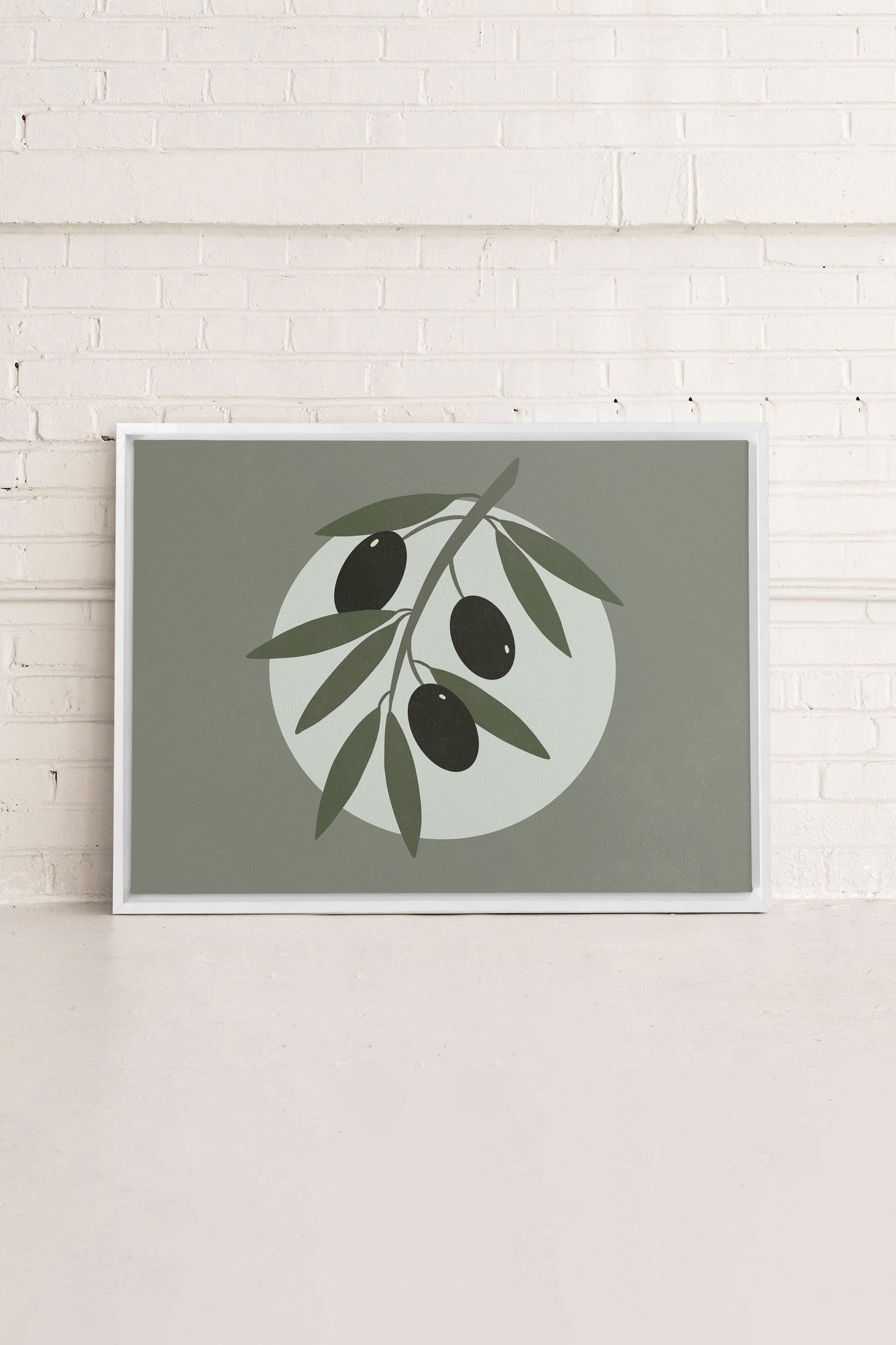 OLIVE MOON, Oeuvre sur toile étirée