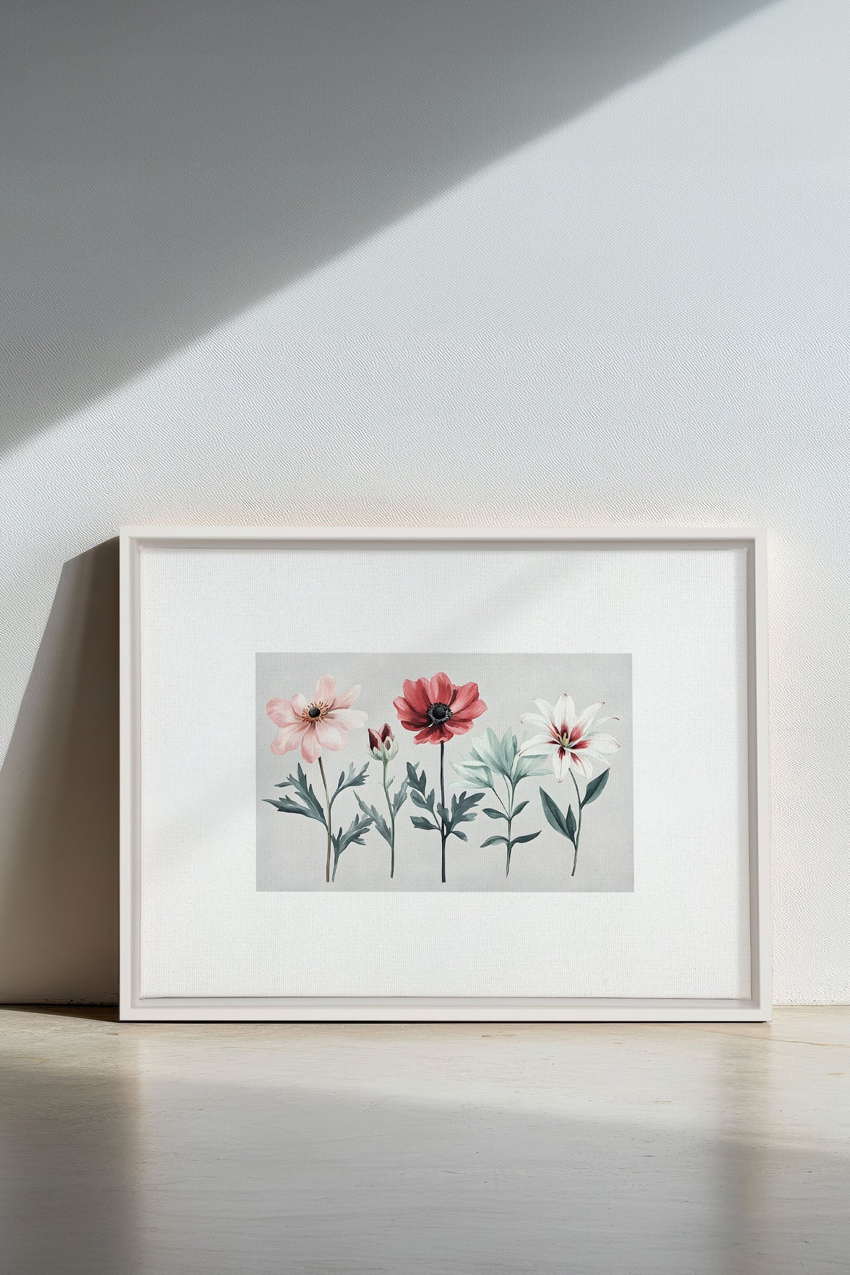 FLEURS DE SAISON, Oeuvre sur toile étirée
