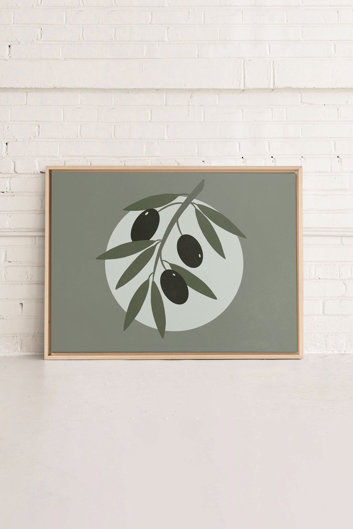 OLIVE MOON, Oeuvre sur toile étirée