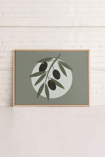OLIVE MOON, Oeuvre sur toile étirée