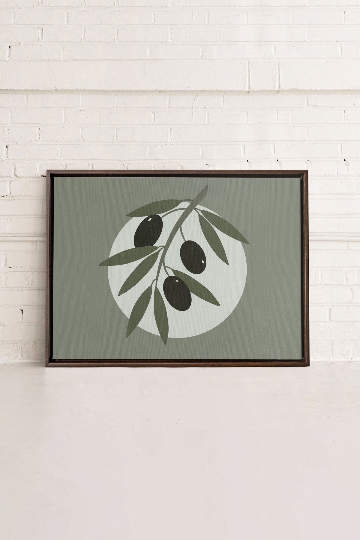 OLIVE MOON, Oeuvre sur toile étirée