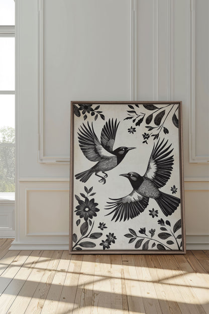 DARK WINGS, Oeuvre sur toile étirée