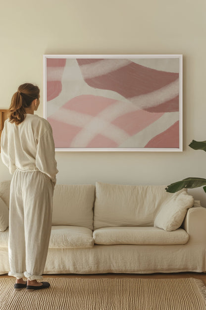 ROSY GLOW, Oeuvre sur toile étirée