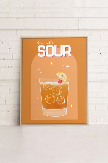 AMARETTO SOUR, Oeuvre sur toile étirée