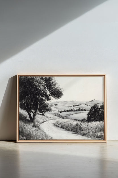DOUCEUR DES COLLINES, Oeuvre sur toile étirée